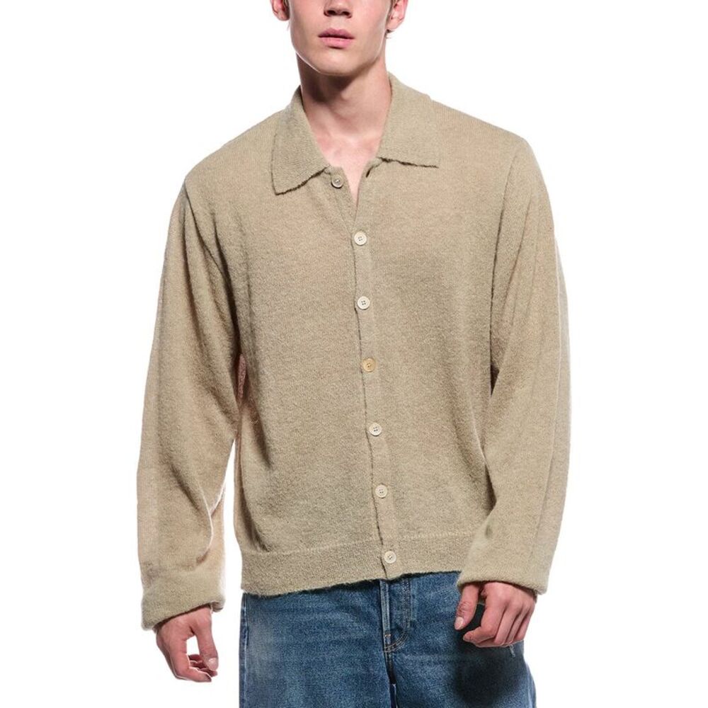 Our Legacy Mens  Alpaca & Wool-Blend Polo Sweater, Beige